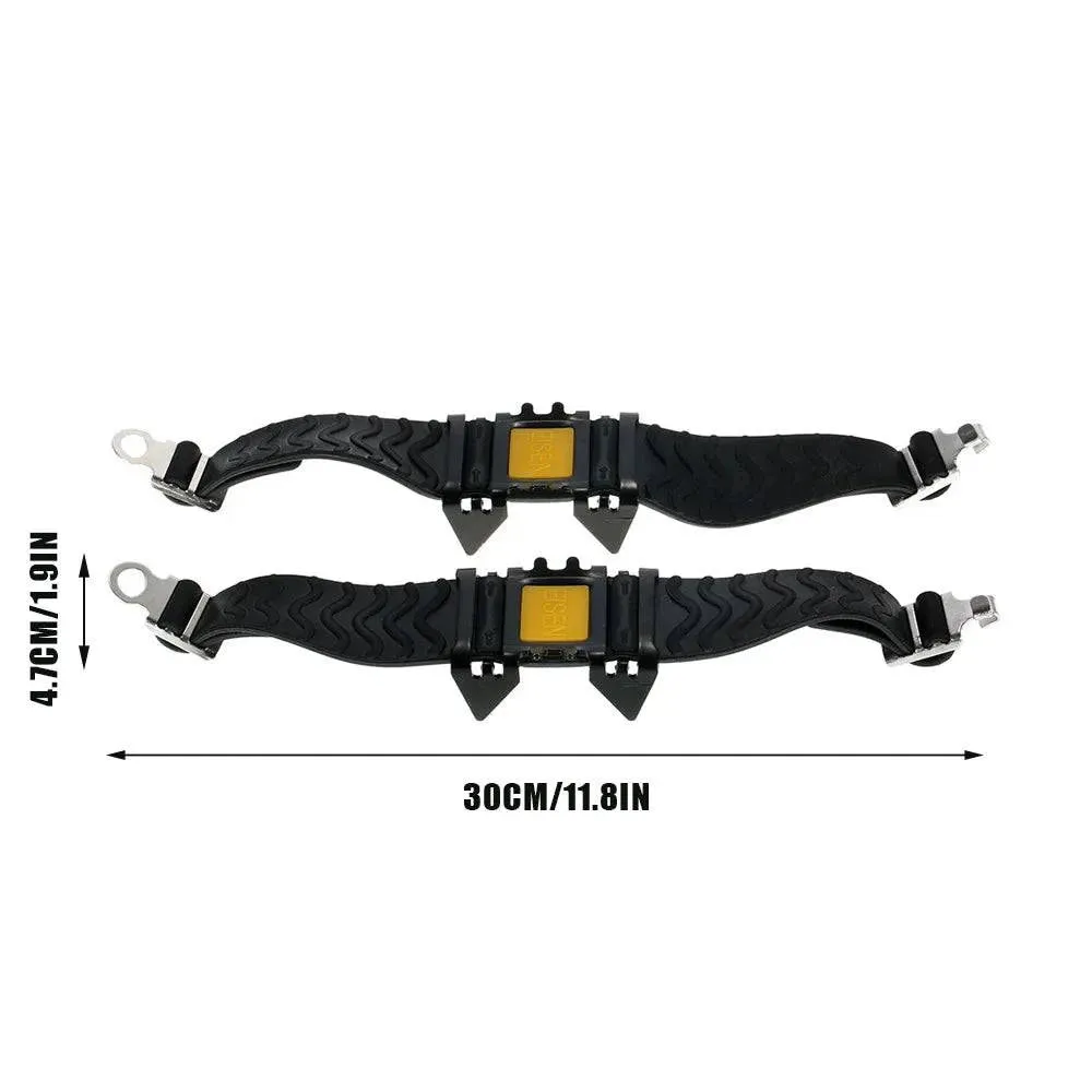 4 Tooth Crampons Winter Anti-Skid Snow Ice Climbing Shoe Spikes Grips Crampons Cleats Overshoes Outdoor Mountain Climbing Hiking