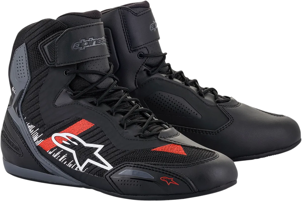 ALPINESTARS Faster-3 Rideknit Shoes - Black/Gray/Red - US 7.5 2510319116575