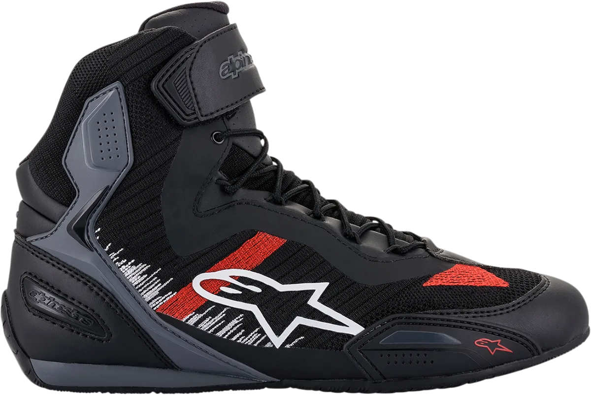 ALPINESTARS Faster-3 Rideknit Shoes - Black/Gray/Red - US 7.5 2510319116575