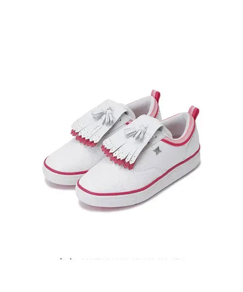 ANEW Golf: Women's Chic Pink Leather Golf Shoes with Personalized Monogram