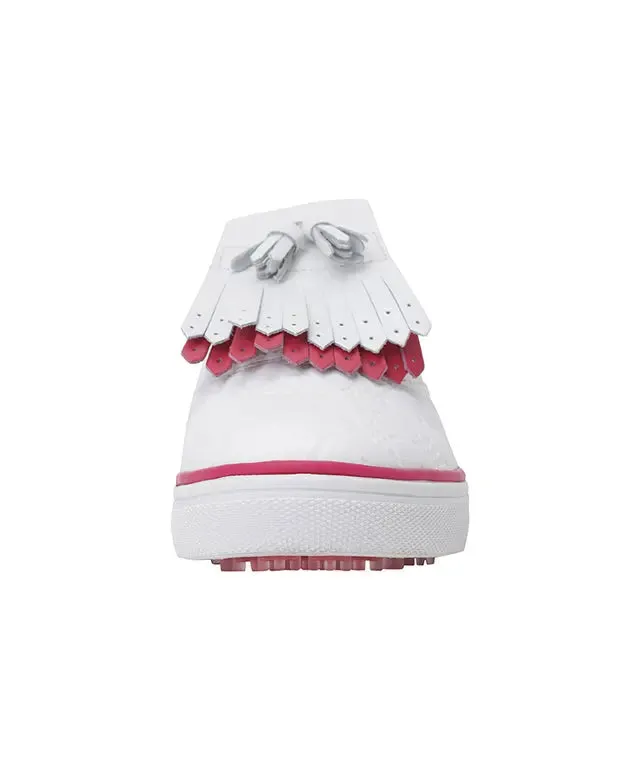 ANEW Golf: Women's Chic Pink Leather Golf Shoes with Personalized Monogram