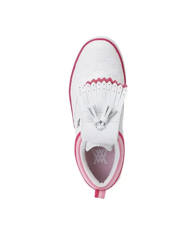 ANEW Golf: Women's Chic Pink Leather Golf Shoes with Personalized Monogram