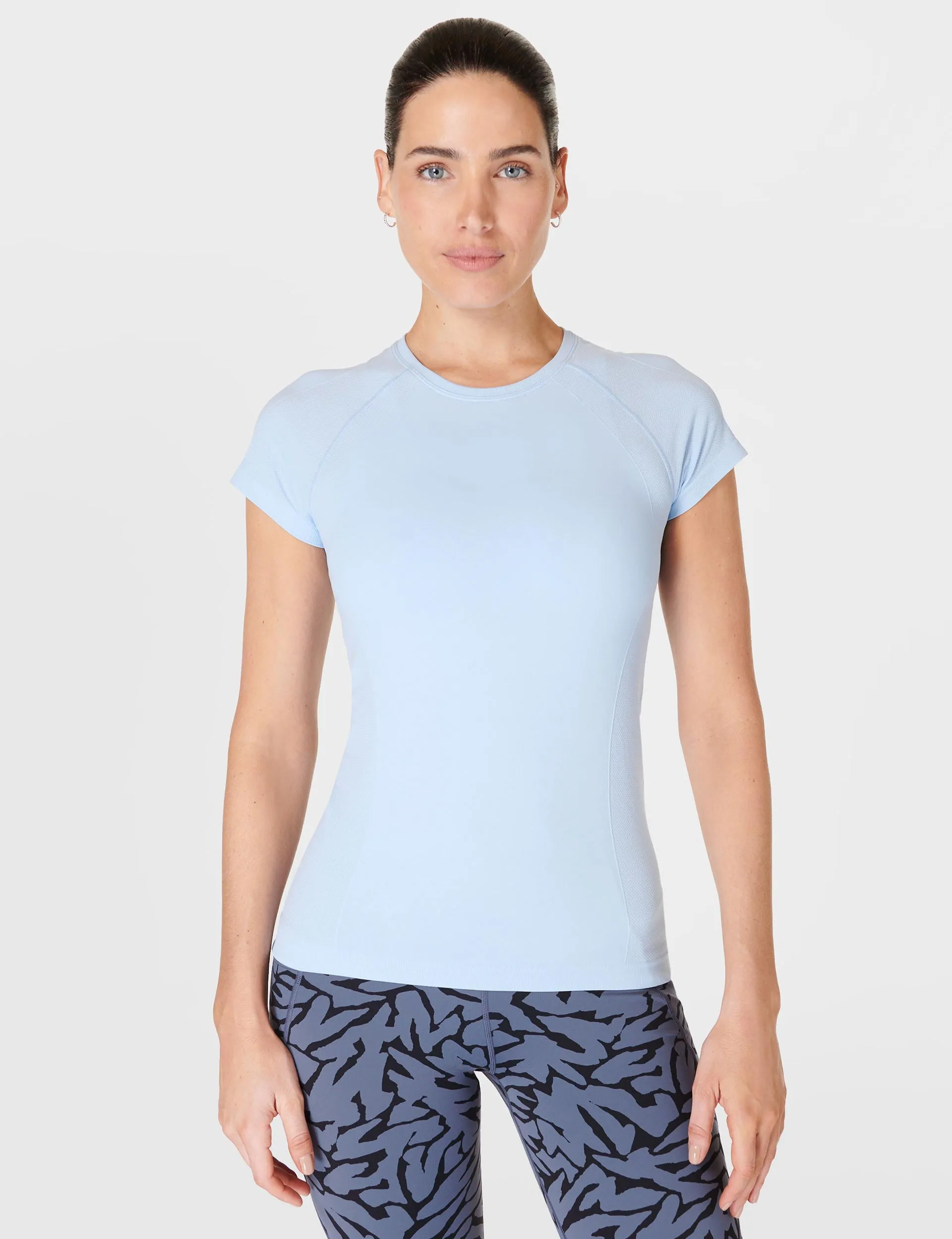 Athlete Seamless Gym T-Shirt - Breeze Blue