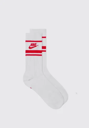 Everyday Essential Socks - White/Red