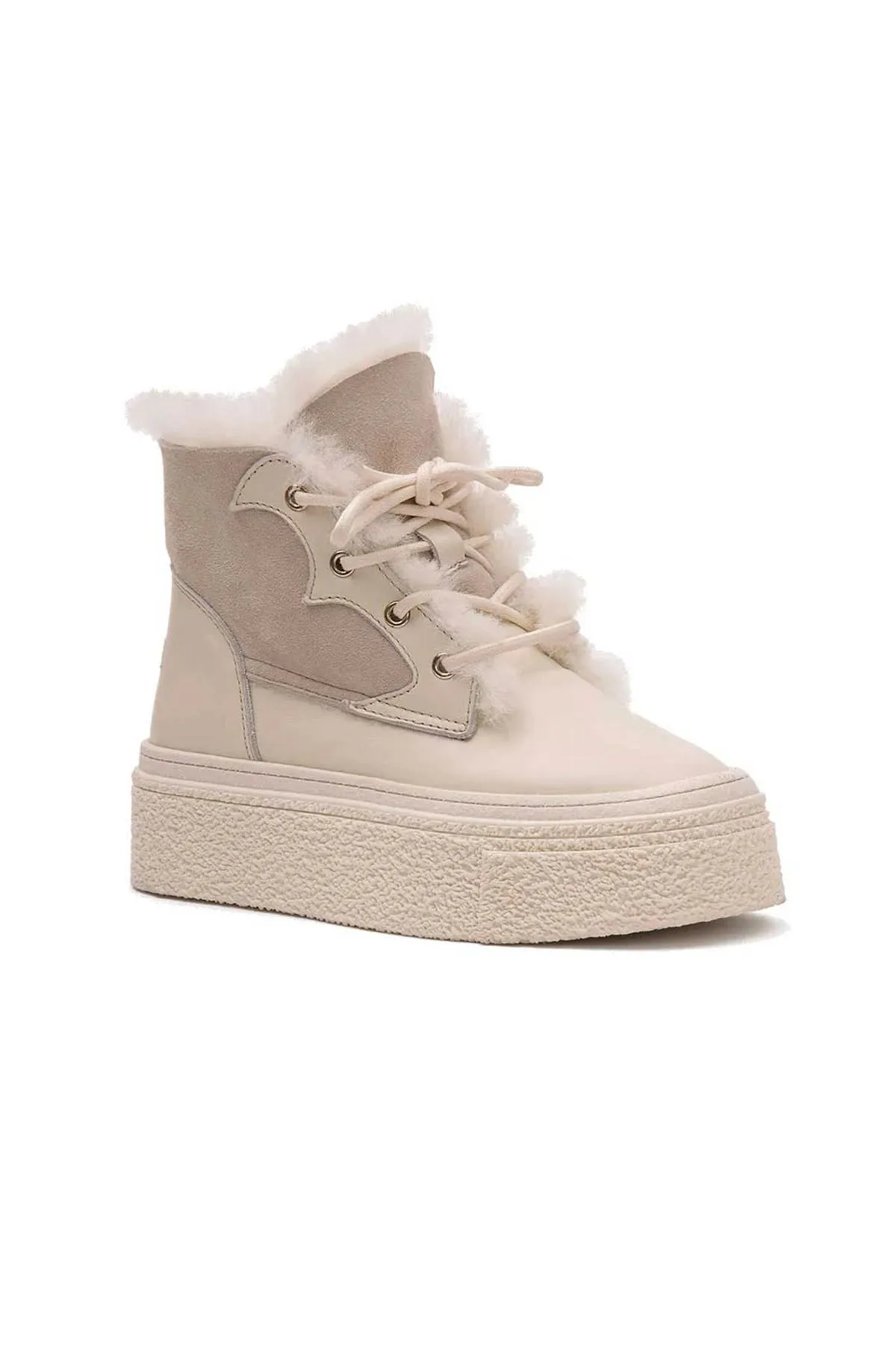 High Sole Women's Sneaker 191351 Beige