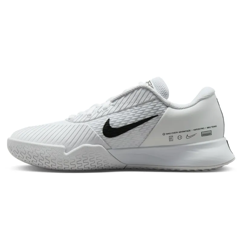 Nike Court Air Zoom Vapor Pro 2 Women Hard Court Tennis Shoes - White/Black-Pure Platinum