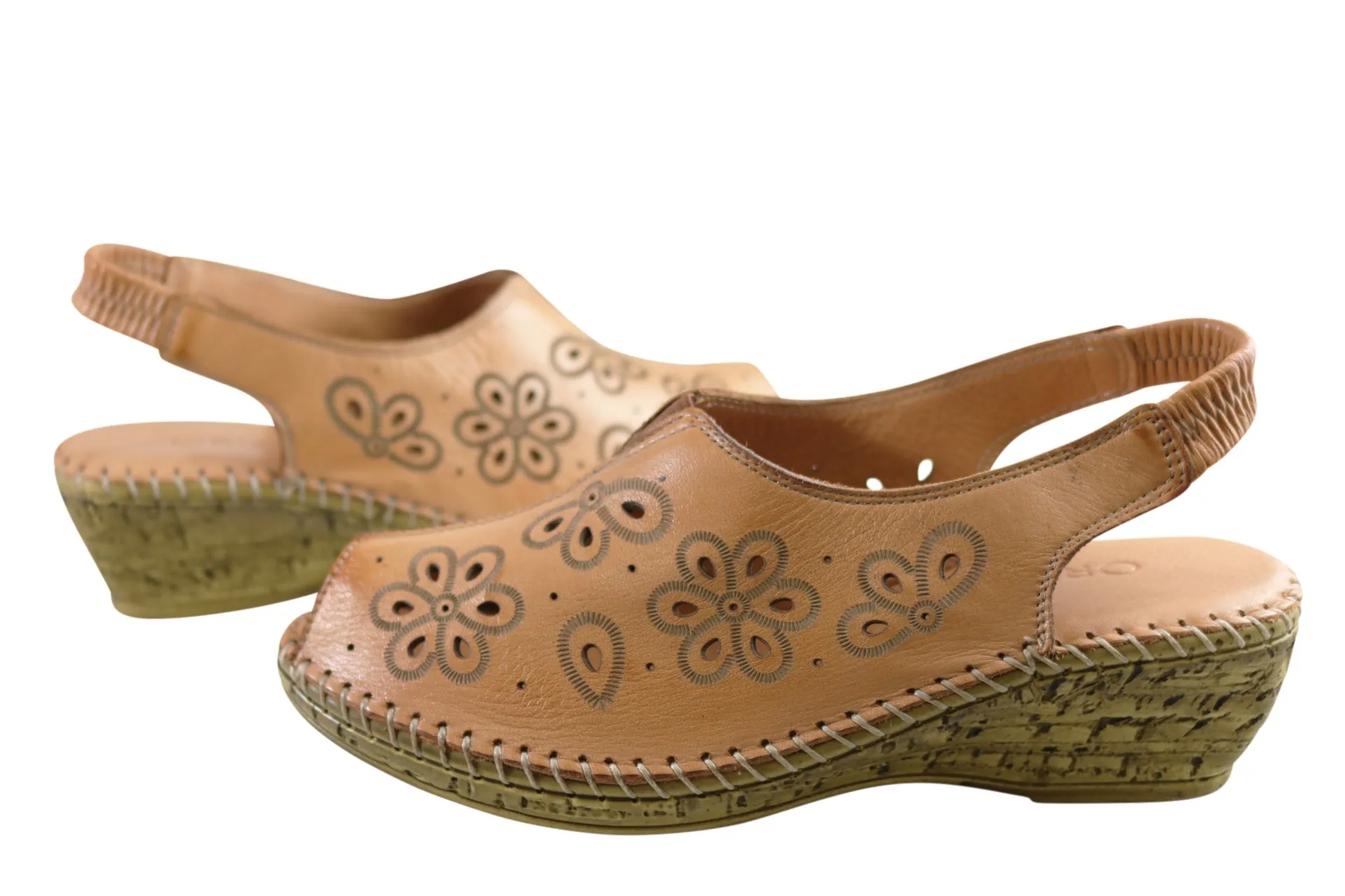 Orizonte Petal Womens European Soft Leather Comfortable Sandals