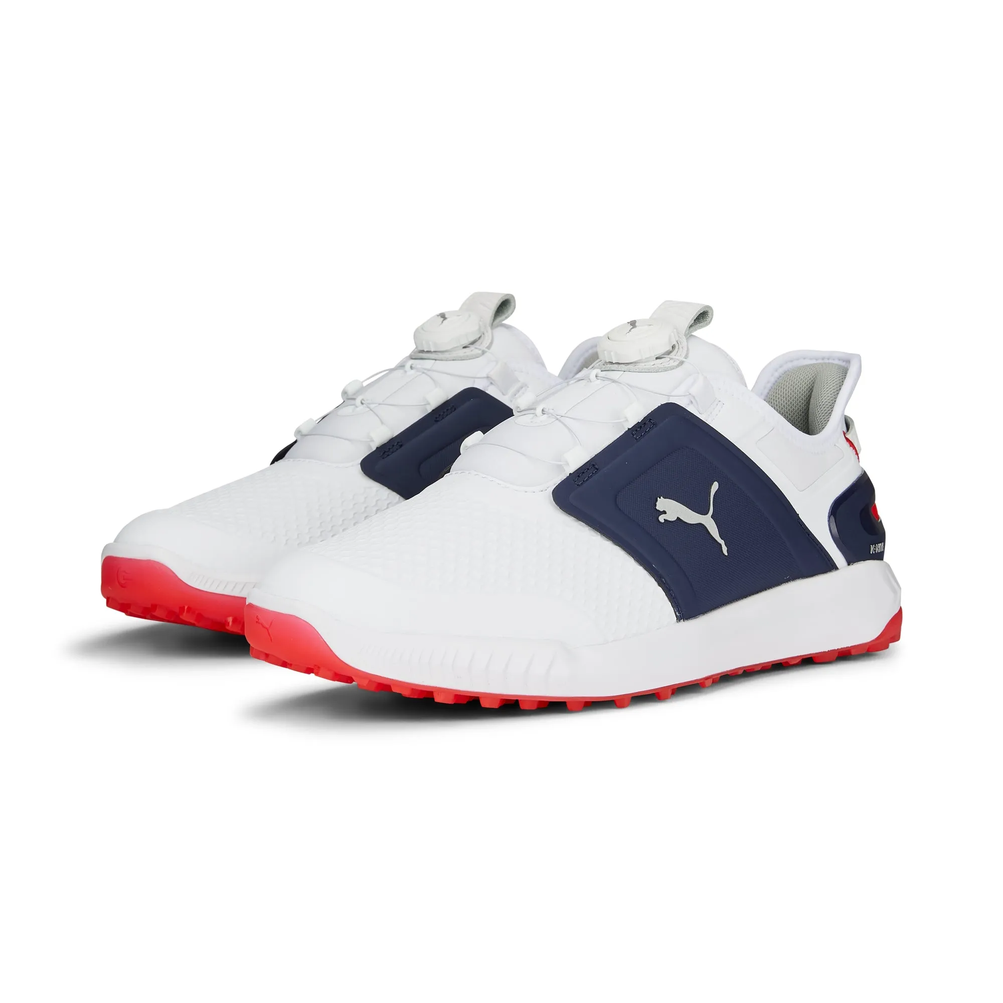 Puma Men's Ignite Elevate Disc Spikeless Golf Shoes - White/Navy