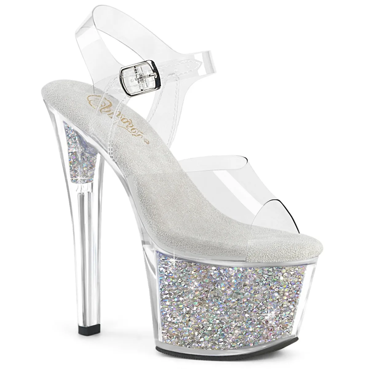 Sky-308RSI Clear-Silver AB RS, 7" Heels