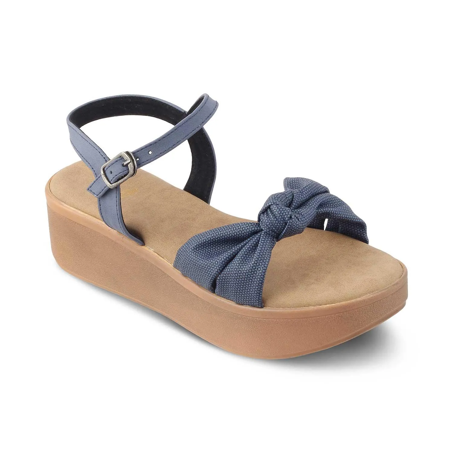 The Brera Blue Women's Platform Wedge Sandals Tresmode