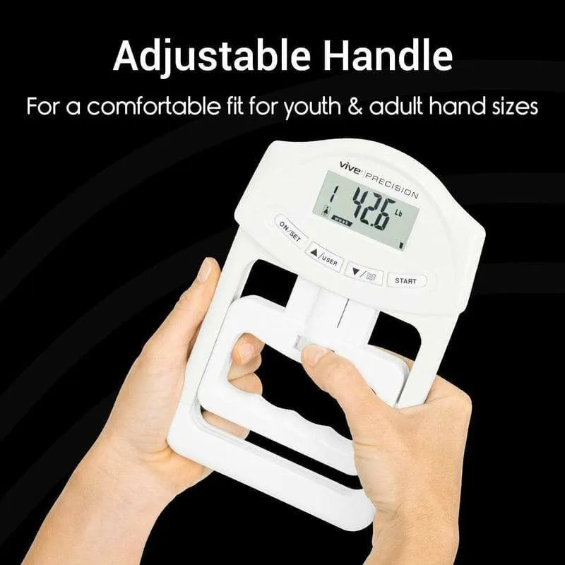 Vive Health Grip Strength Tester - White